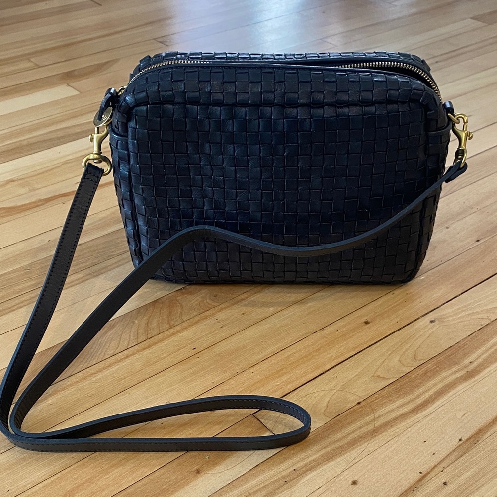 Clare V Marisol bag - navy woven